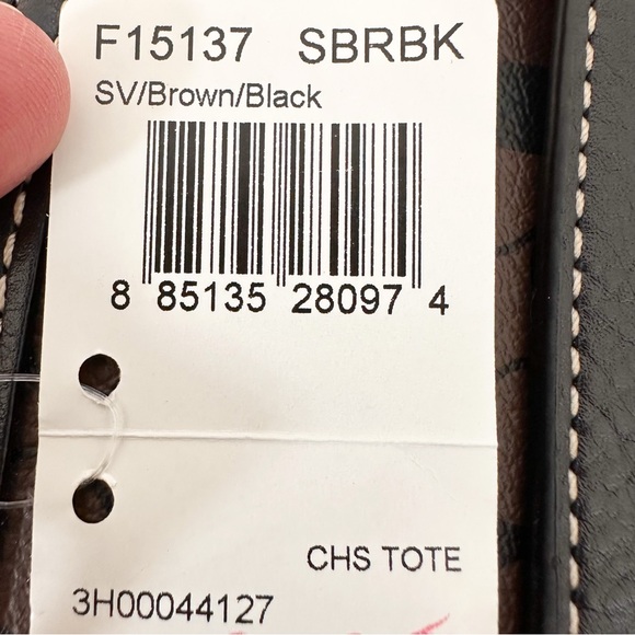 Coach Chelsea Heritage Stripe Signature Coated Canvas Leather Tote Vintage NWT - Picture 15 of 15